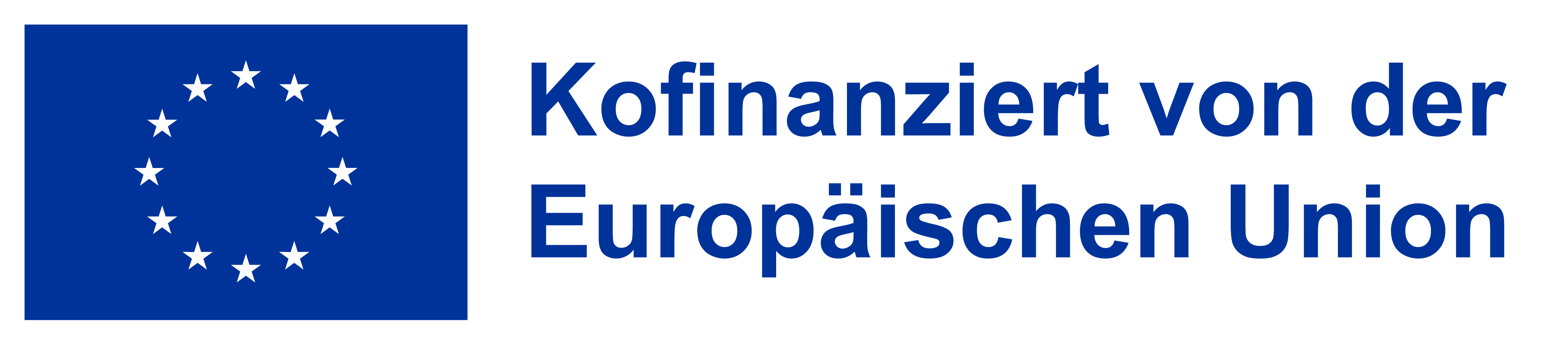 Kofinanziert von der Europäischen Union - logo in blau